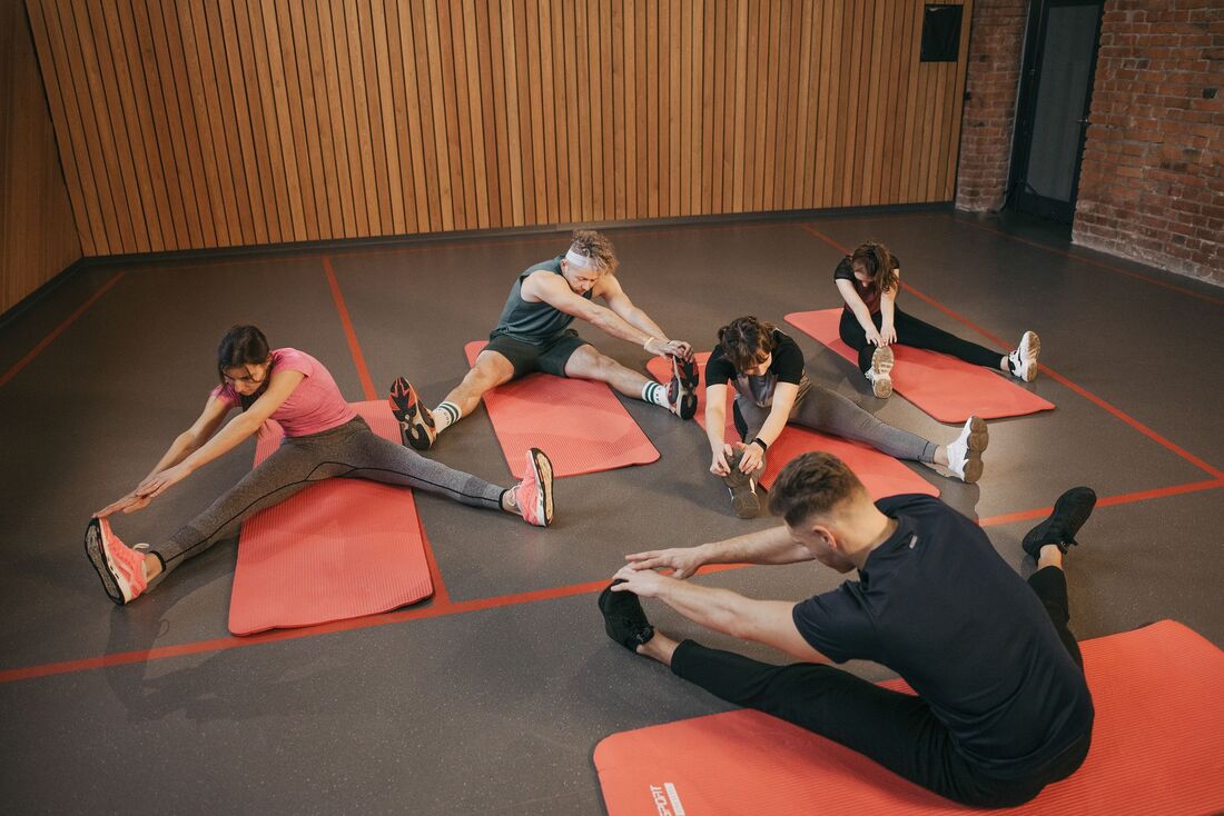 Medlemmer træner sammen på hold i fitnessstudie i København